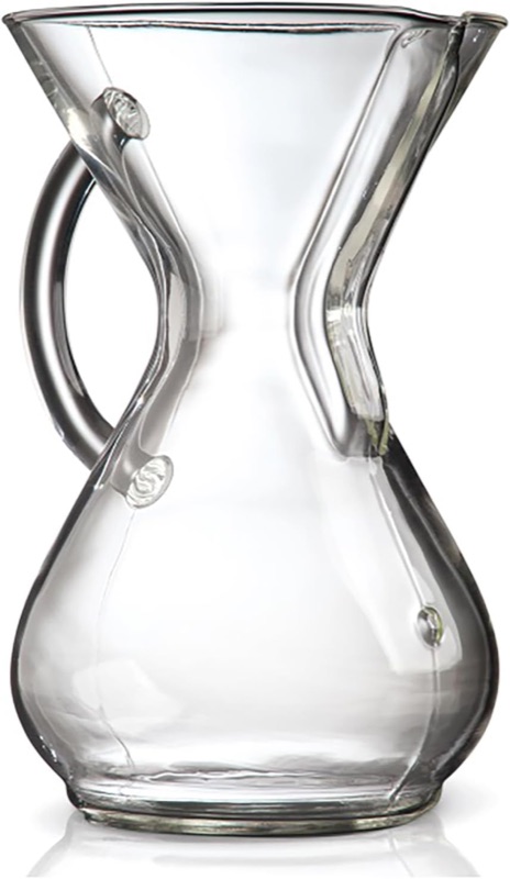 Chemex Classic glass coffee brewer with wood collar