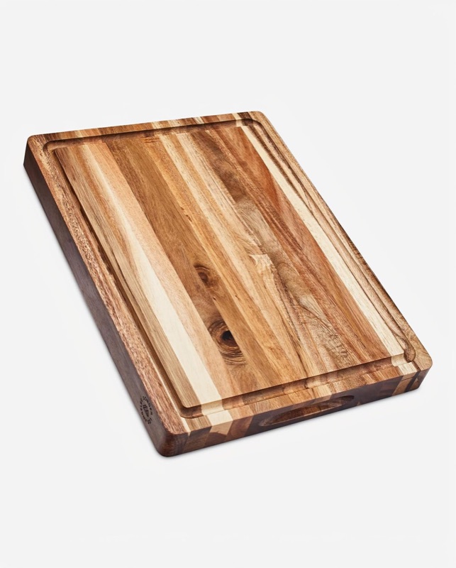 Sonder LA acacia cutting board with a juice groove