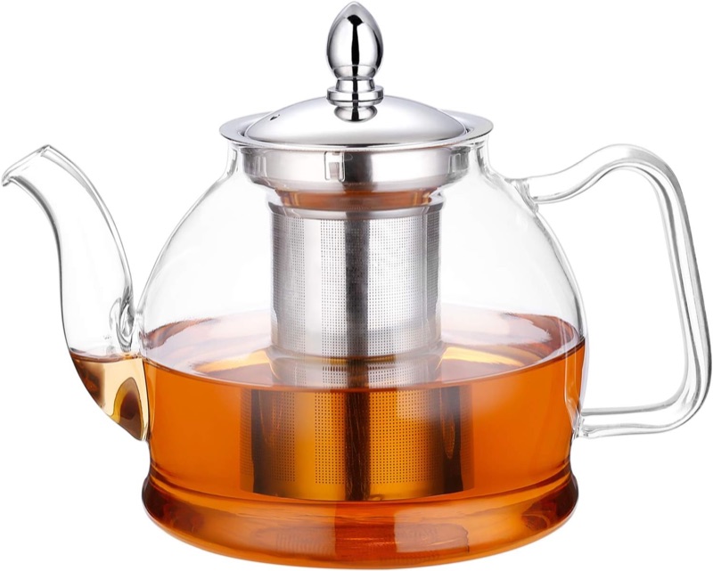 Hiware Glass Teapot with Steel Infuser (1,000 ml) product photo