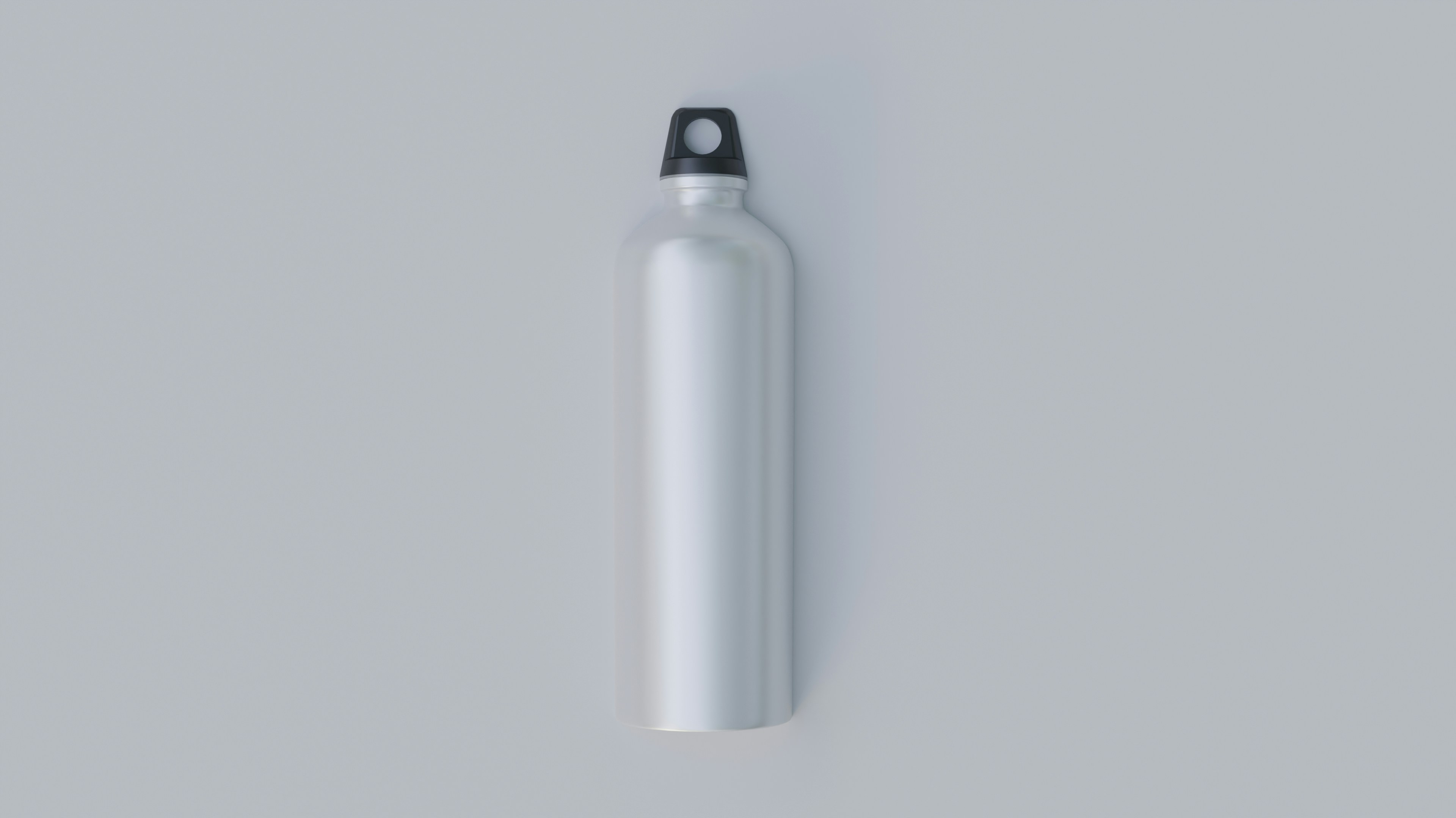 A collection of stainless steel water bottles.